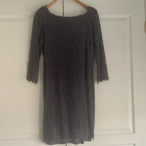 Plum lace Diana von Furstenberg dress - Picture 2 of 11